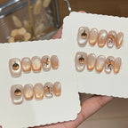 Golden Autumn Persimmon Press-On Nails — original product photo 1