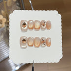 Golden Autumn Persimmon Press-On Nails — original product photo 3