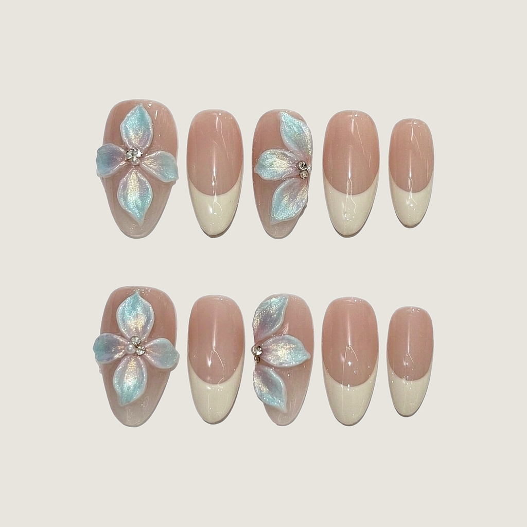 Blue Flower Dream Press-on Nails
