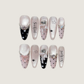 Black & Pink Ballet Press-On Nails