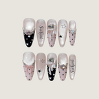 Black & Pink Ballet Press-On Nails