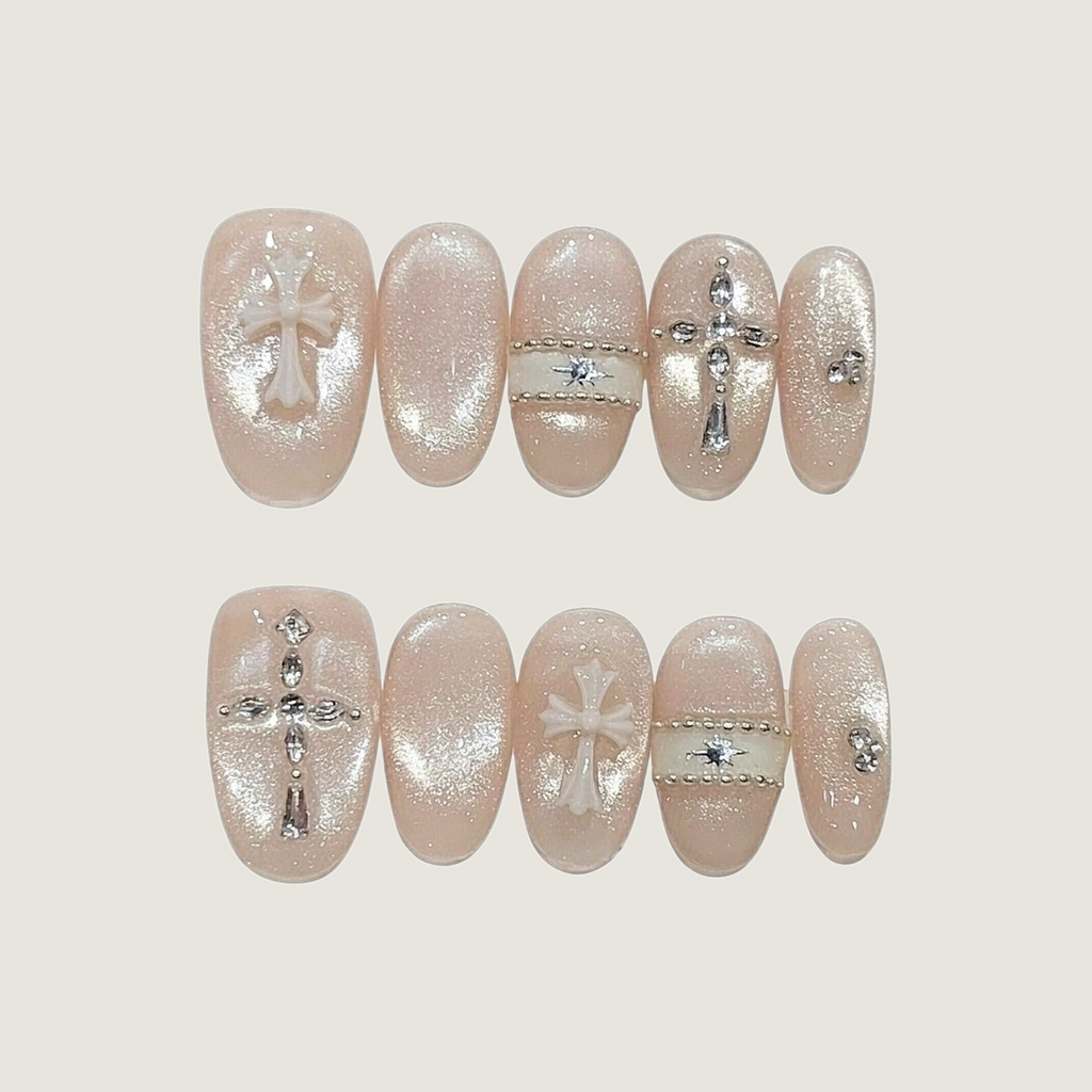 Cross Star Press-On Nails