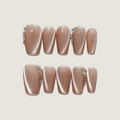 Glass Bead Cat Eye Press-On Nails