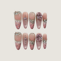 Peach Star Frappe Press-On Nails