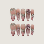 Peach Star Frappe Press-On Nails