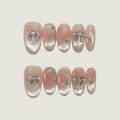 Silver Butterfly Dream Press-On Nails