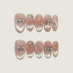 Silver Butterfly Dream Press-On Nails