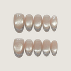 Silver Moon Veil Press-On Nails