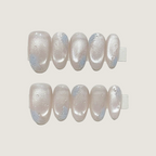 Silver Waves Press-On Nails