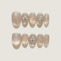 Soft Glow Flower Press-On Nails